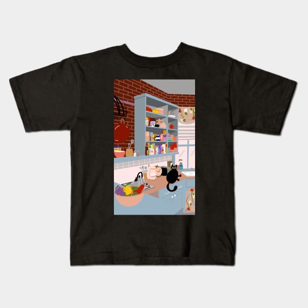 The one with Monica's cat Kids T-Shirt by monicasareen